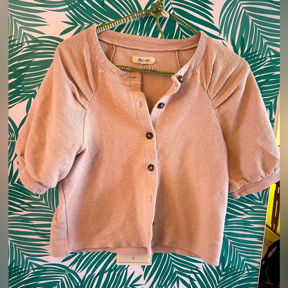 Madewell button from top with pleated sleeve detail size small - Picture 1 of 6